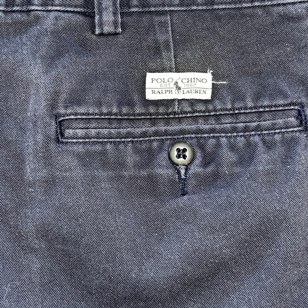 Polo Ralph Lauren Double Pleat Shorts 40 Navy Andrew‎ Cotton Preppy Academia Dad - Picture 3 of 10